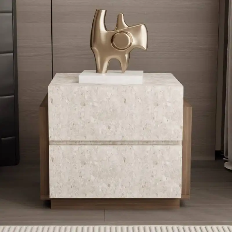 

Nordic Classic Nightstands White Decor Luxury Bedside Space Saving Nightstands Modern Minimalist Mesa De Noche furniture bedroom