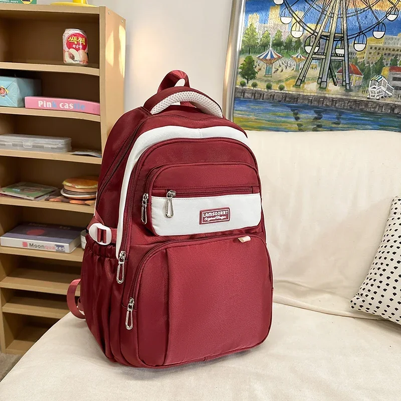 

2025 Spring New School Bag for Women, Large Capacity Lightweight High School Student Backpack, Shoulder Bag Mochila