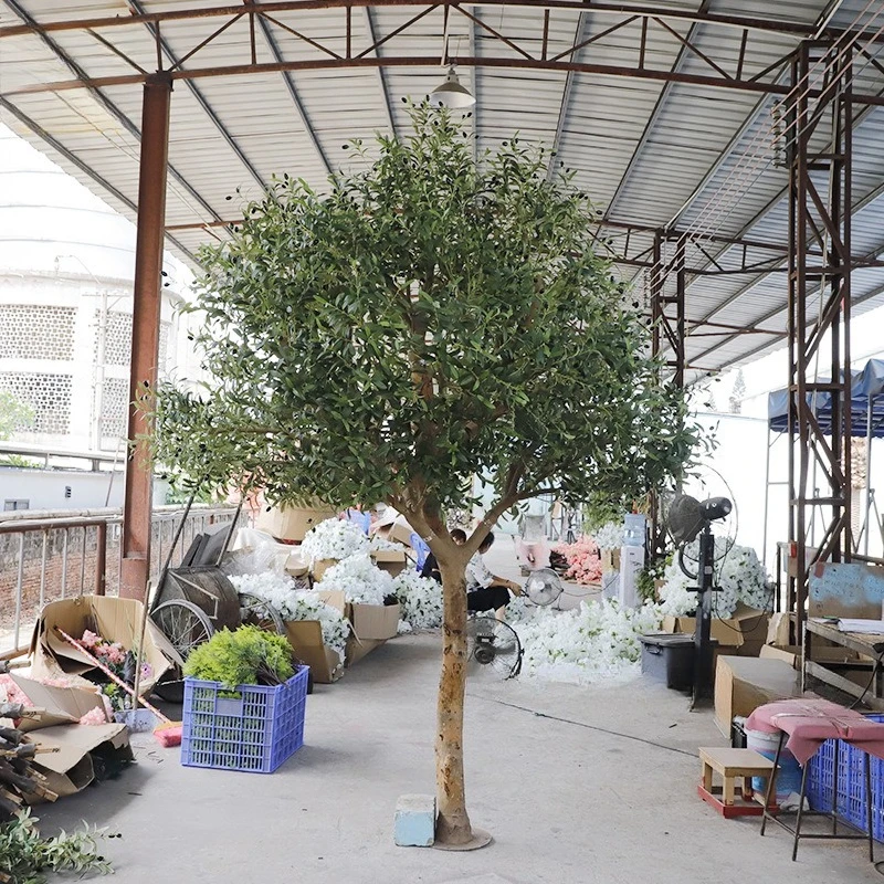 

Simulated olive tree plant fake tree Nordic style large olive tree fake olive branches and leaves hotel courtyard landscaping