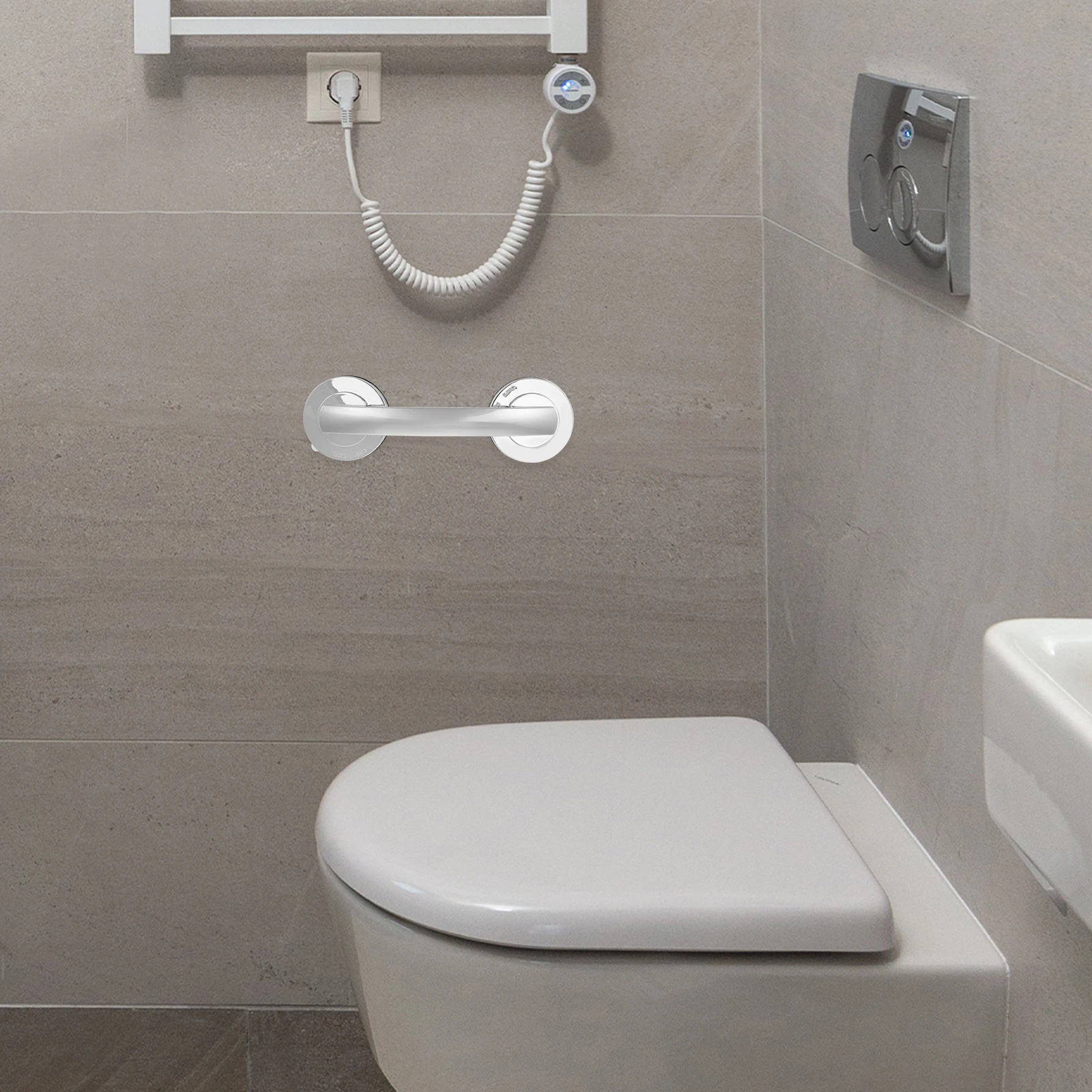 

Heavy Duty Suction Handle for Bathtub Shower Extra Support Suction Grab Bar Easy Install Bathroom Safety Handle Door Wall Window