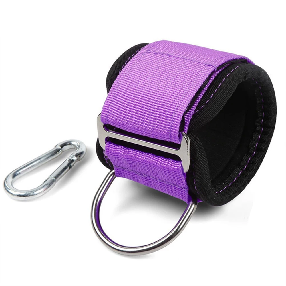 

2Pcs Purple Ankle Straps Brace Elastic Fixed Support Protection Belt Legs Trainer Sweat Absorbing Comfort Strength Attachment