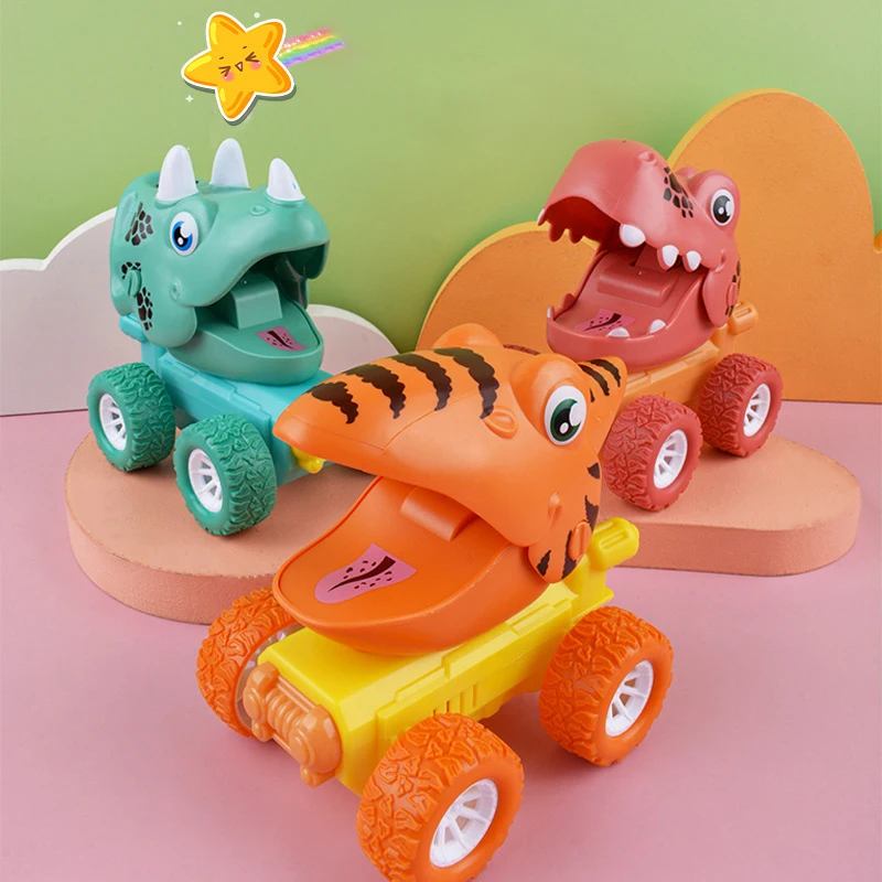 Dinosaurio de dibujos animados para niños, juguete educativo de inercia, divertido, extraíble, ideal para Festival de coches, regalo de cumpleaños, 1 piezas