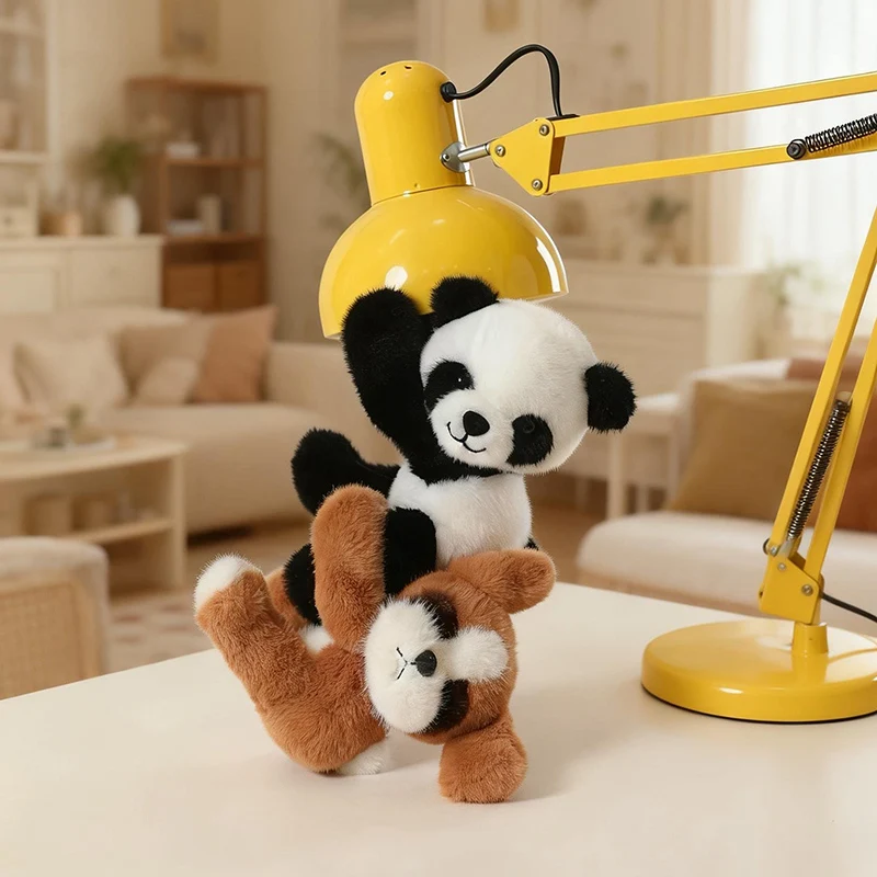

Soft Stuffed Animal Doll Home Curtain Decor 15cm Magnetic Seated Animal Figurine Plush Toy Red Panda Fox Puppy Lion Plush Doll