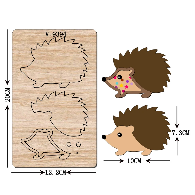 New hedgehog Wooden Dies Cutting Dies Scrapbooking /Multiple Sizes /V-9394