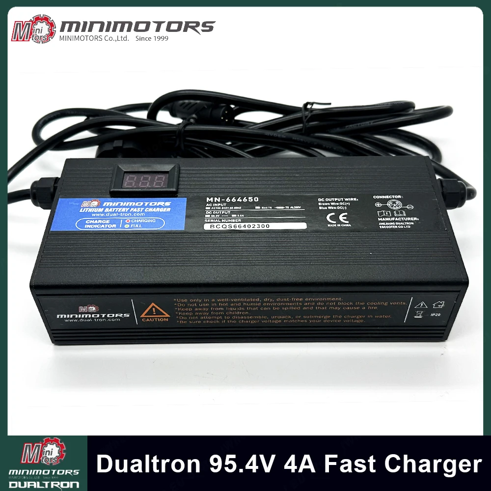 Cargador Rápido MINIMOTOR 95.4V 4A para Dualtron X Limited, Cargador Rápido para Dualtron New Storm Limited 95.4V 4A, Repuesto