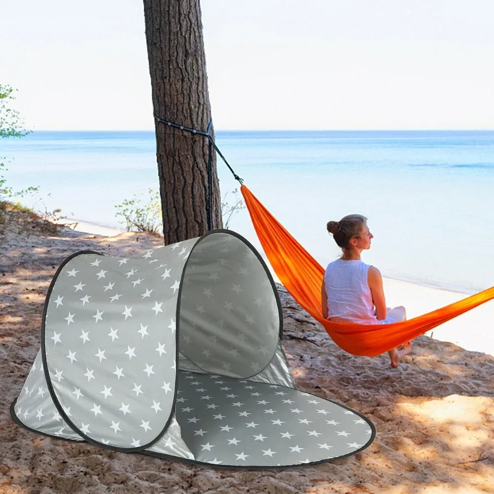 Portable Pop Up Beach Tent, Camping Tent Shade, Sun Shelter, UV Protection, Durable Polyester, PA Coating, Hiking Shelter