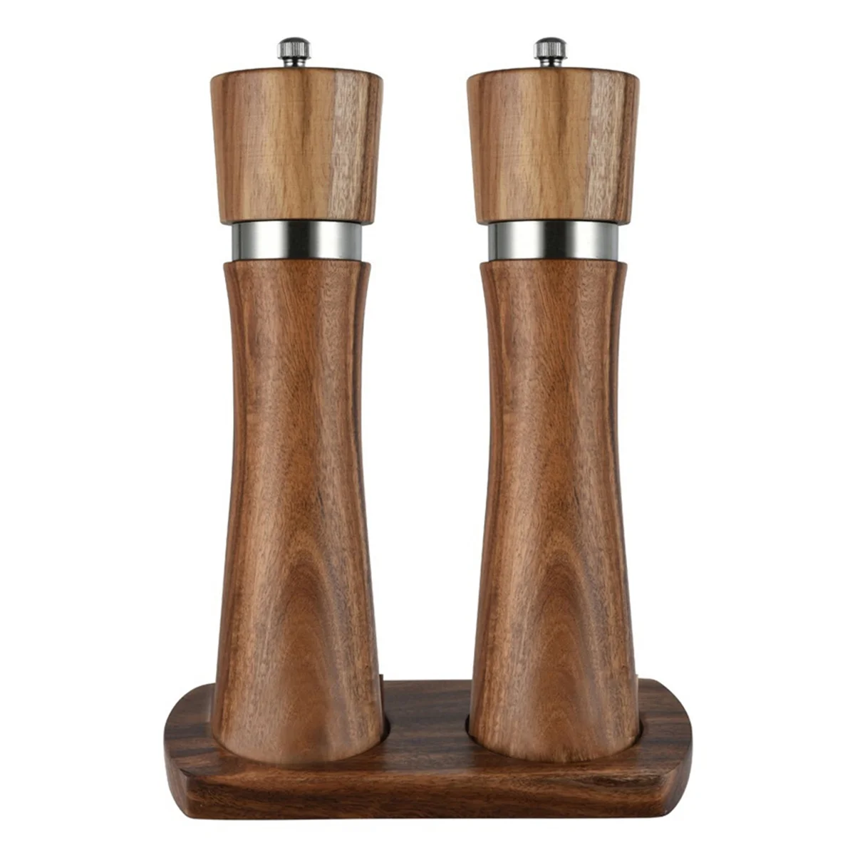 

Salt and Pepper Mill Set with Mill Coaster, Adjustable Ceramic Grinder, Salt Mill, Stainless Steel Grinder, Pepper Mill