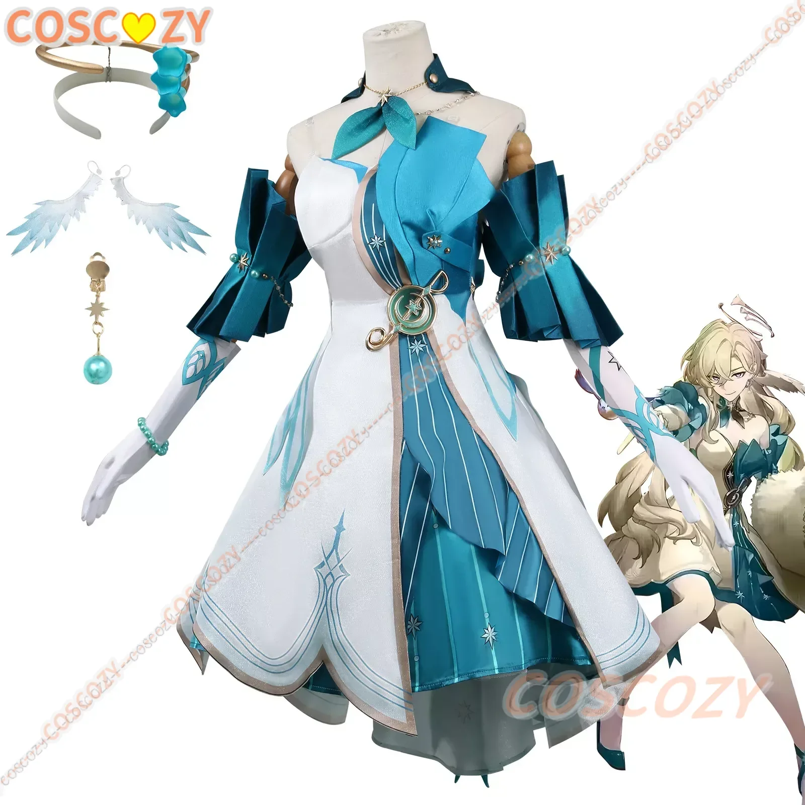 Cosplay Robin Aventurine Costume Game Honkai: Star Rail Lovely Uniform Dress copricapo parrucca Set completo Halloween Party Con Outfits