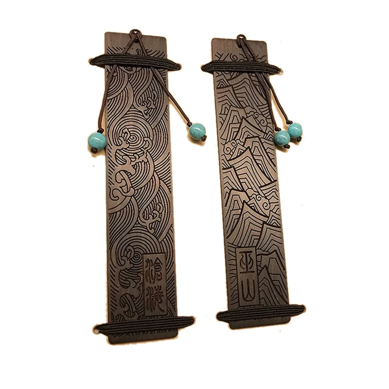 The Wooden Bookmark With Oceans And Mountains Pattern Is A Unique Gift For Teachers, Students,Men And Women