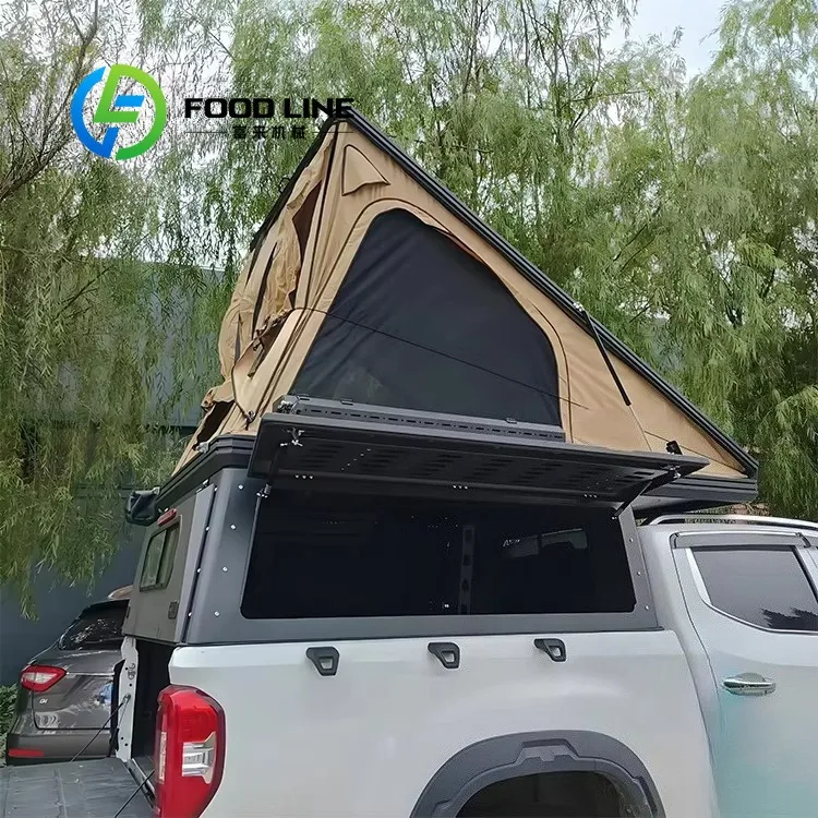 Slide On Truck Camper Lightweight Pop Up Demountable Mini Compact Size Designed For Half-Ton Pickup Weekend Short Camping Travel view 4