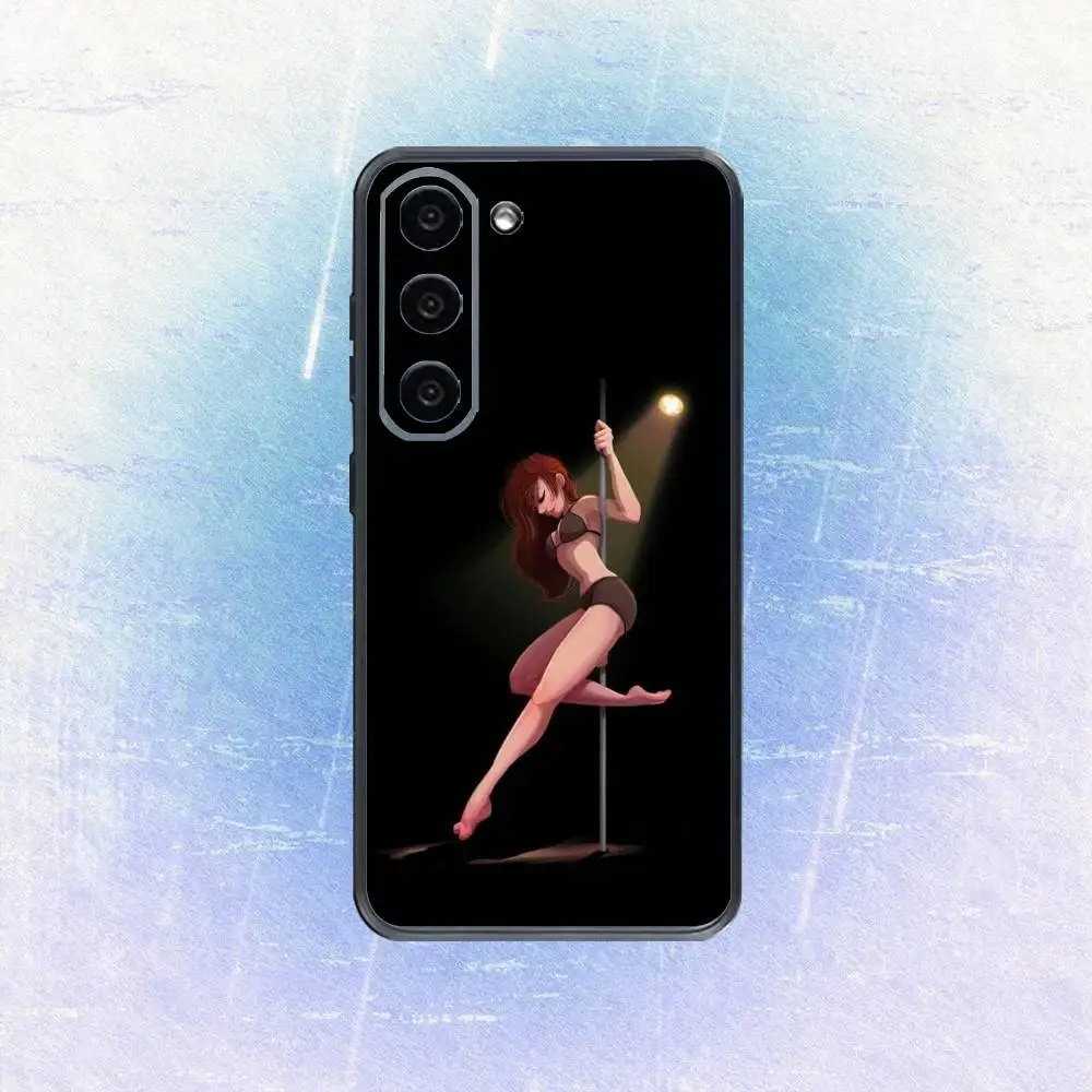 เคสโทรศัพท์ P-Pole Dance Dancing Fitness สำหรับ Samsung Galaxy A73,A72,A71,A70,A53,A52,A51,อื่นๆ ปกนิ่มสีดำ