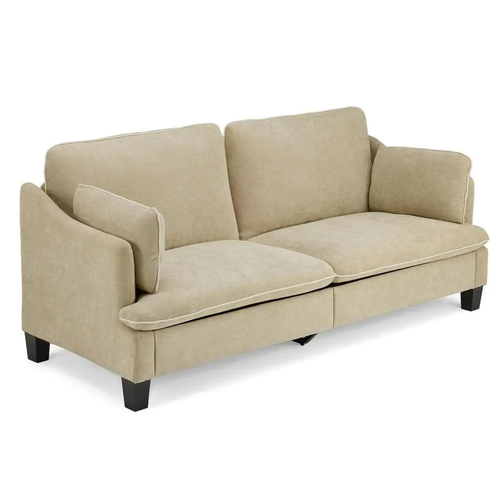 

84 ultra deep seat sofa, 3-seat cushioned living room sofa with 2 duct cushions and pillows,
