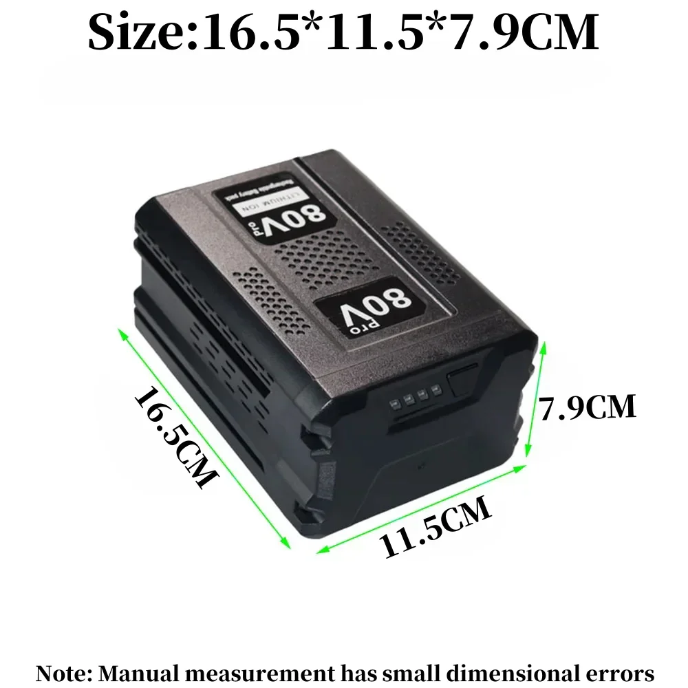 80V 10000mAh Max vervangende batterij voor Greenworks lithium-ion GBA80200 GBA80400 GBA80500 2901307 2902407   Draadloos elektrisch gereedschap