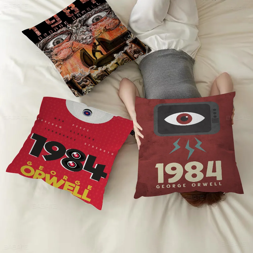 1984 George Orwell Pillow Cushion Cover Pillowcase Living Room Sofa Home Decor Customized