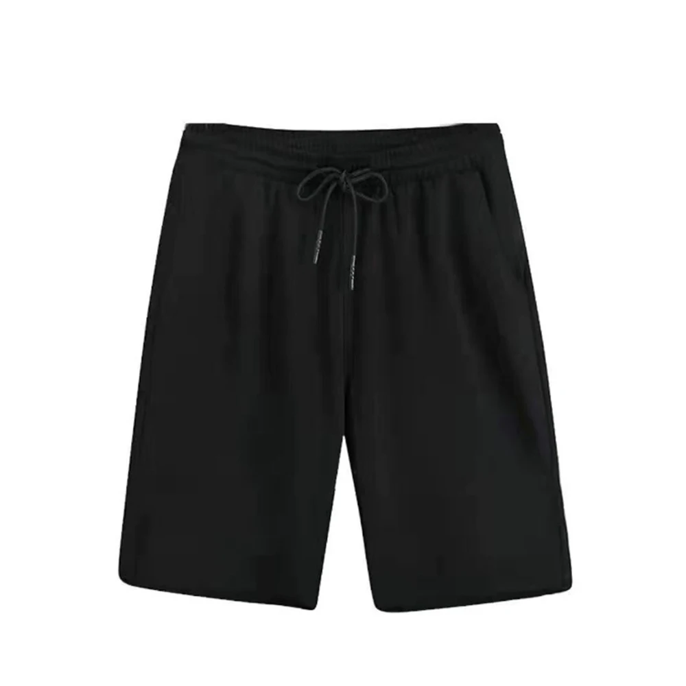

Доступны 7 размеров: Мужские черные модные повседневные спортивные свободные шорты с эластичным поясом на шнурке