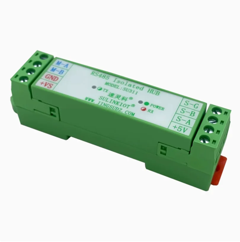 RS485 Bus Optoelectronic Isolator Hub HUB One in One Out Relay Signal Isolation Anti-interference SU311