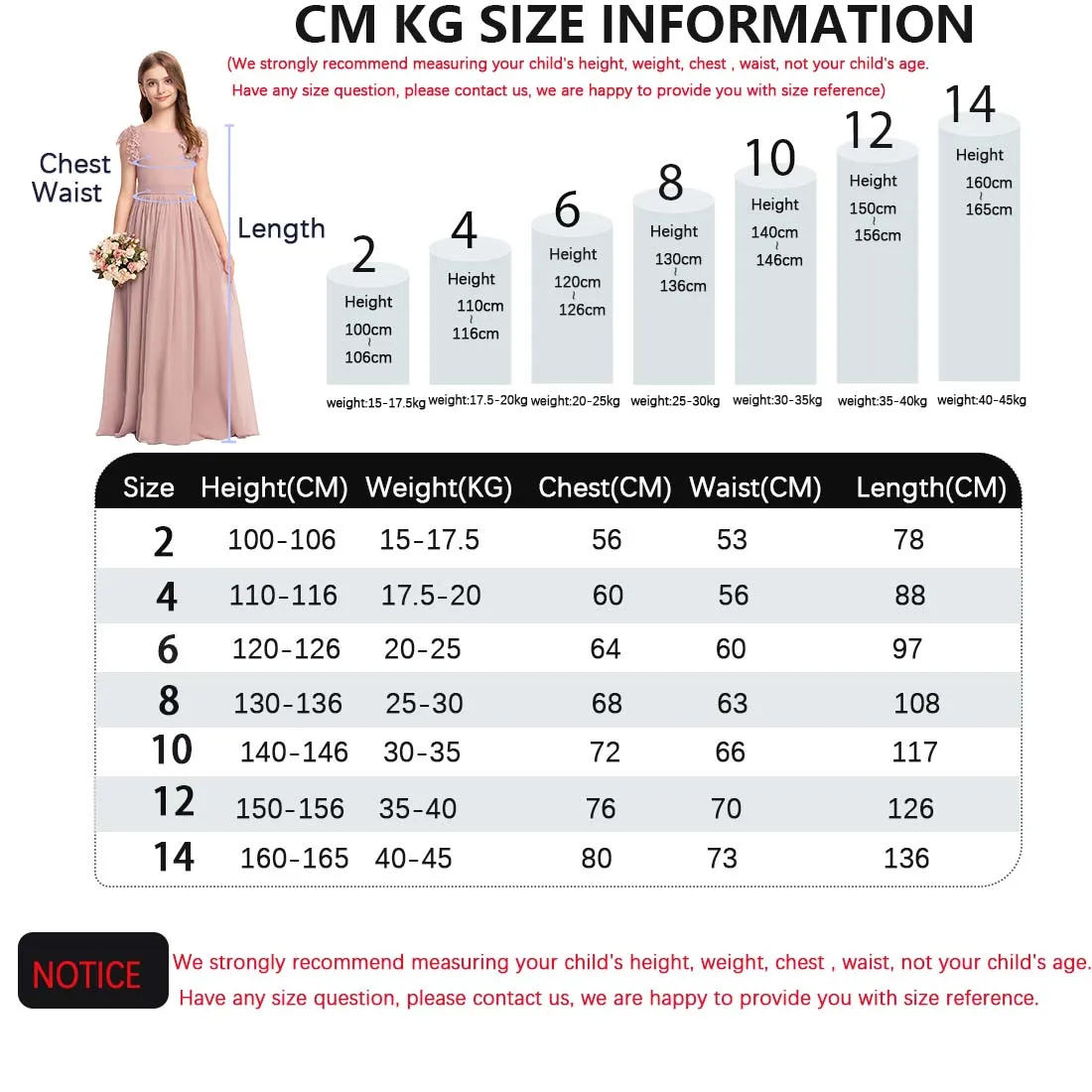 YZYmanualroom Chiffon Junior Bridesmaid Dress With Pleated A-line Off the Shoulder Floor-Length 2-15T