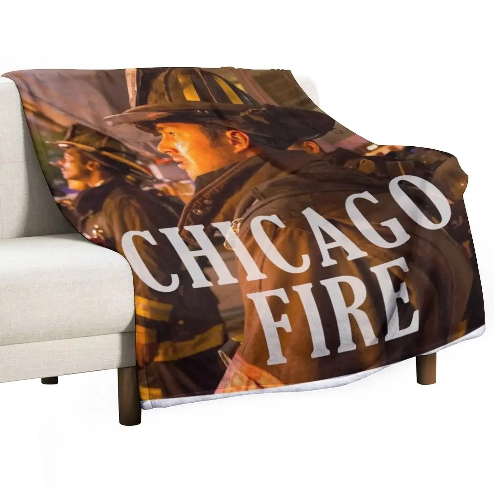 

Chicago Fire Fighters Throw Blanket Plaid on the sofa for babies valentine gift ideas Blankets