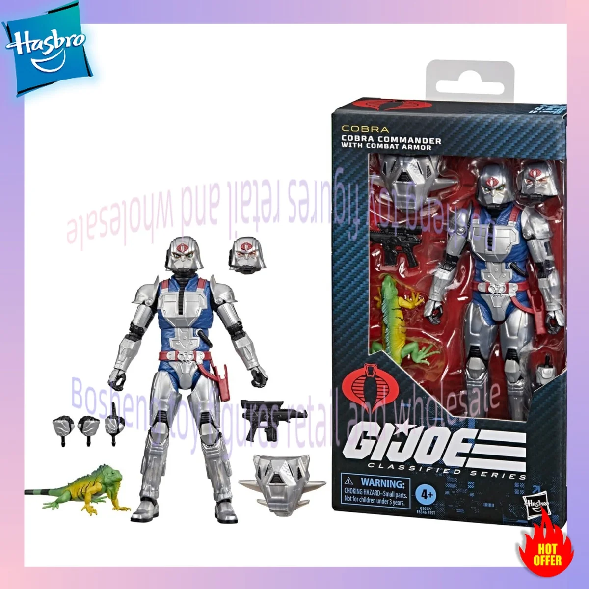 

Hasbro G.I. Joe Classified Series #168 Cobra Commander with Combat Armor Collectible 6 Inch Action Figure Toy with 7 Accessories