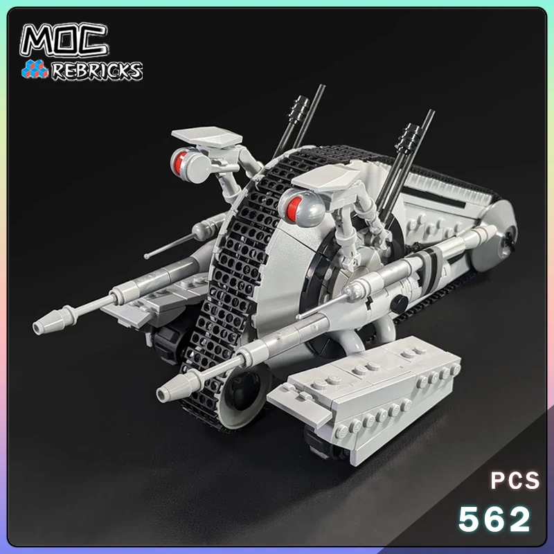 

Космическая серия MOC NR-N99, танк, гусеничный штурмовой автомобиль, модель строительного блока в сборе, сделай сам, кирпичная головоломка, игрушка, рождественские подарки