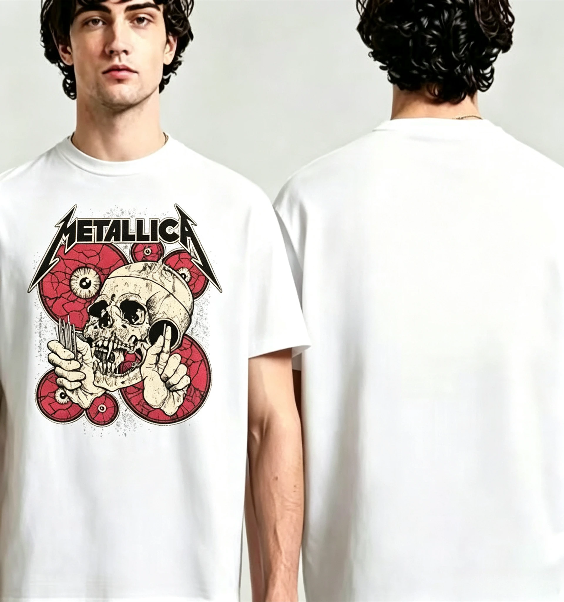 2026 Heavy Metal Rock Music Band Tee T-Shirt Comfortable high-quality short-sleeved shirt, street casual style