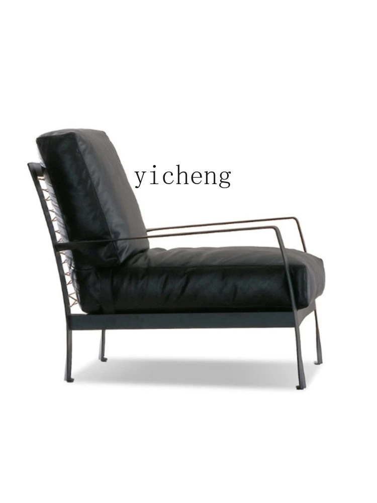 Yy Single-Seat Sofa Chair Living Room Light Luxury and Simplicity Leather Living Room Villa Tiger Chair