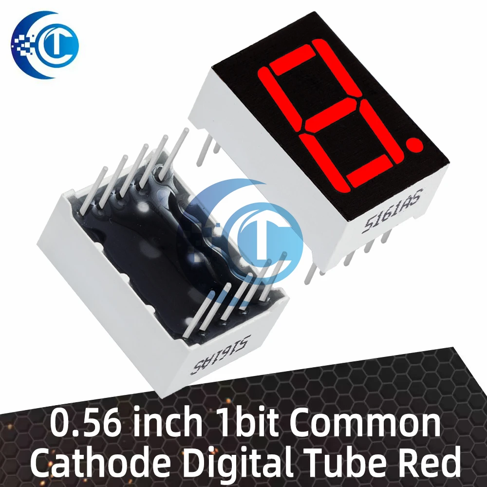 0.56 inch 1bit Common Cathode Digital Tube Red LED Digit Display 7 Segment 0.5inch 0.5 0.56 inch 0.56'' 0.56in