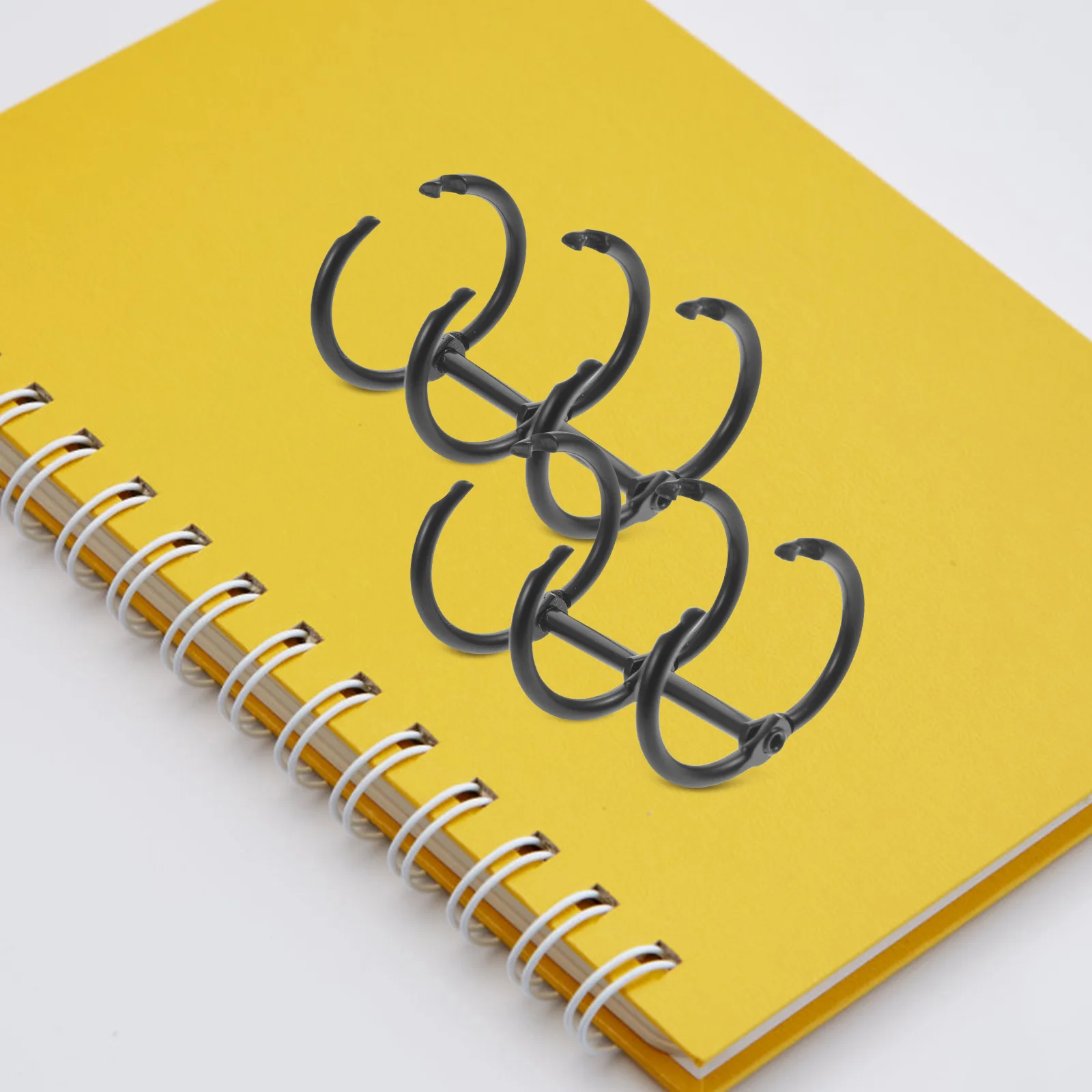 6 قطعة حلقات الموثق المعدنية سبيكة كتاب الدوائر ثلاثة حفرة فضفاضة ورقة المفاجئة لمكتب المدرسة Diy بها بنفسك المفكرة سجل القصاصات ملف القرطاسية #4