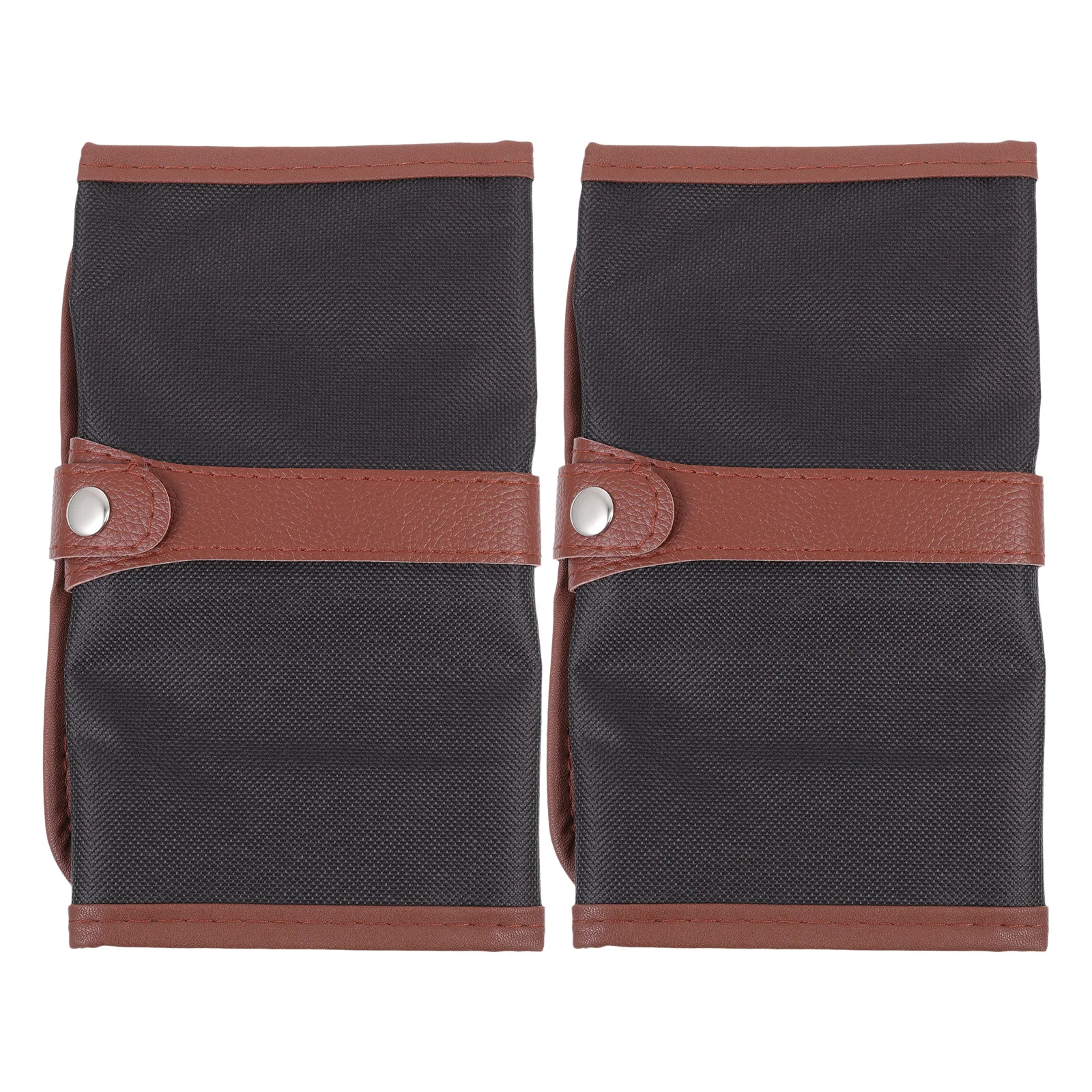 

2pcs Pencil Wrap Pen Curtain Canvas Stationery Storage Bag Rolling Pouch For Drawing Pens Markers Oil Painting Knives Brushes