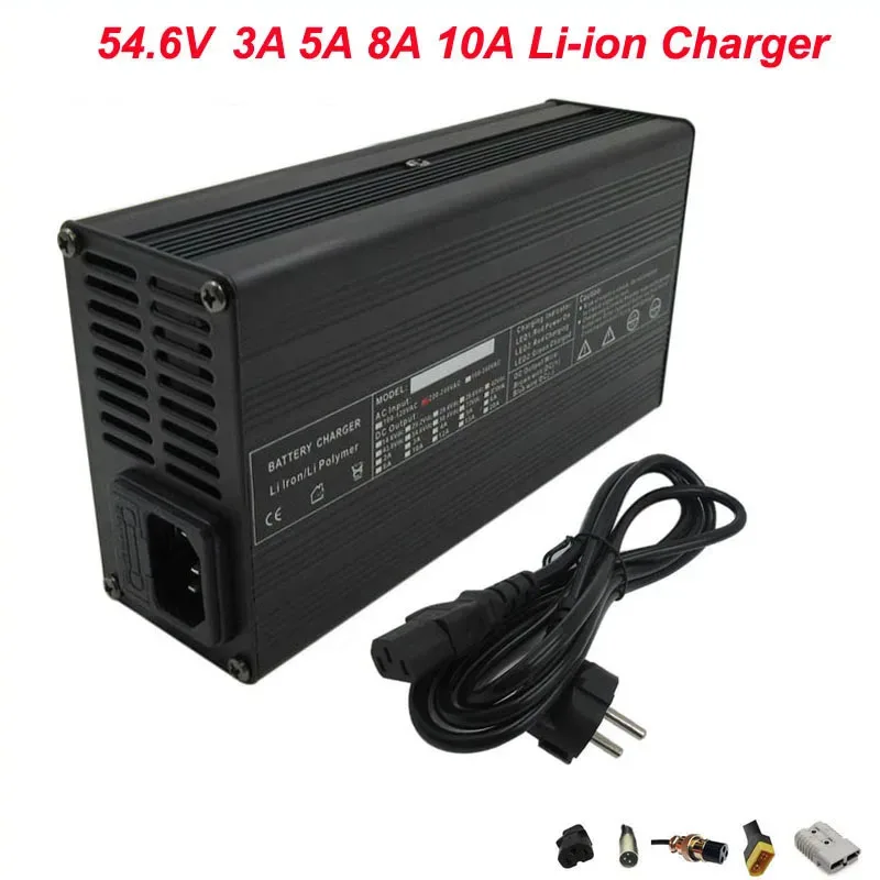 48V 54.6V 3A 5A 8A 10A Li ion Battery Charger 13S 48 Volt Lithium Fast Smart Chargers 220V / 110V