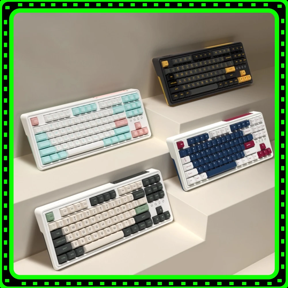 

FL·ESPORTS CMK87 Keyboard 2.4G Wired Mechanical Keyboard Wireless Bluetooth 87-Key Hot Swap PBT Keycap Full-Key for PC Laptop