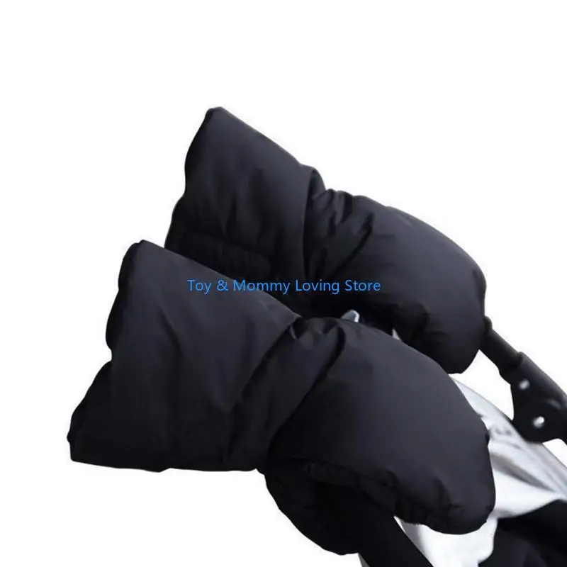 

Y1QF Winter Pram Gloves Pushchair Hand Muff Warm Fur Fleece Pram Mitten Baby Cart Outdoor Glove Stroller Accessories