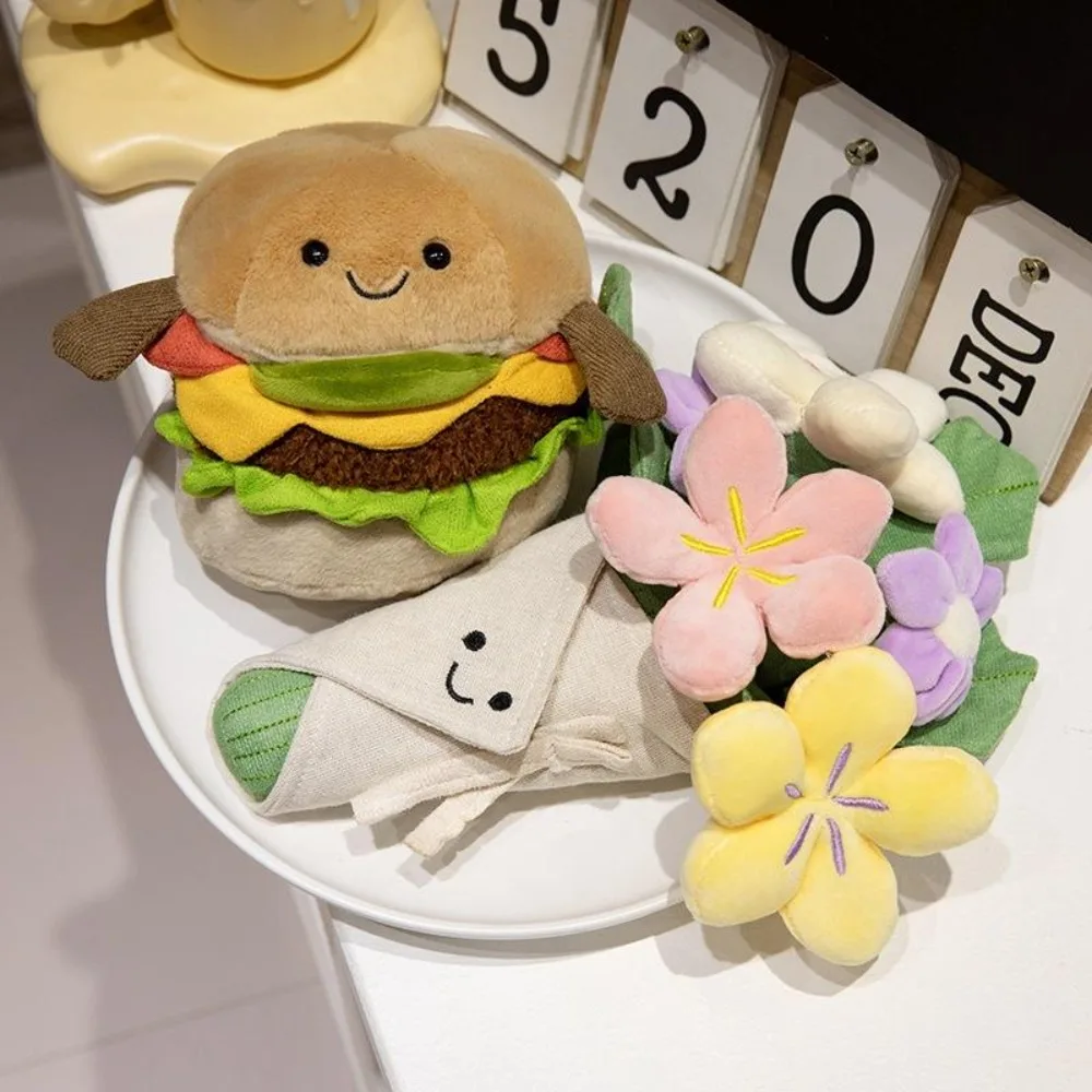 

Plush Bouquet Plush Toy Gifts Home Decoration PP Burger Stuffed Toy Kids Toys Soft Doll Wedding Bouquet