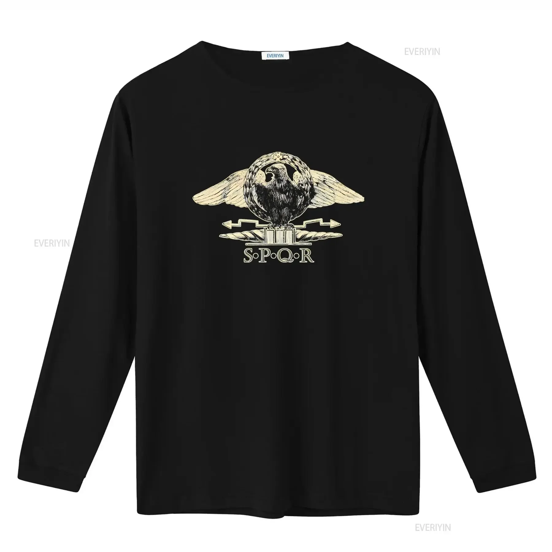 SPQR T Shirt Blue Spor Rome Gladiators Roman Empire Legionnaire Praetorian Eagle Design  vintage Washed homme graphic Casual