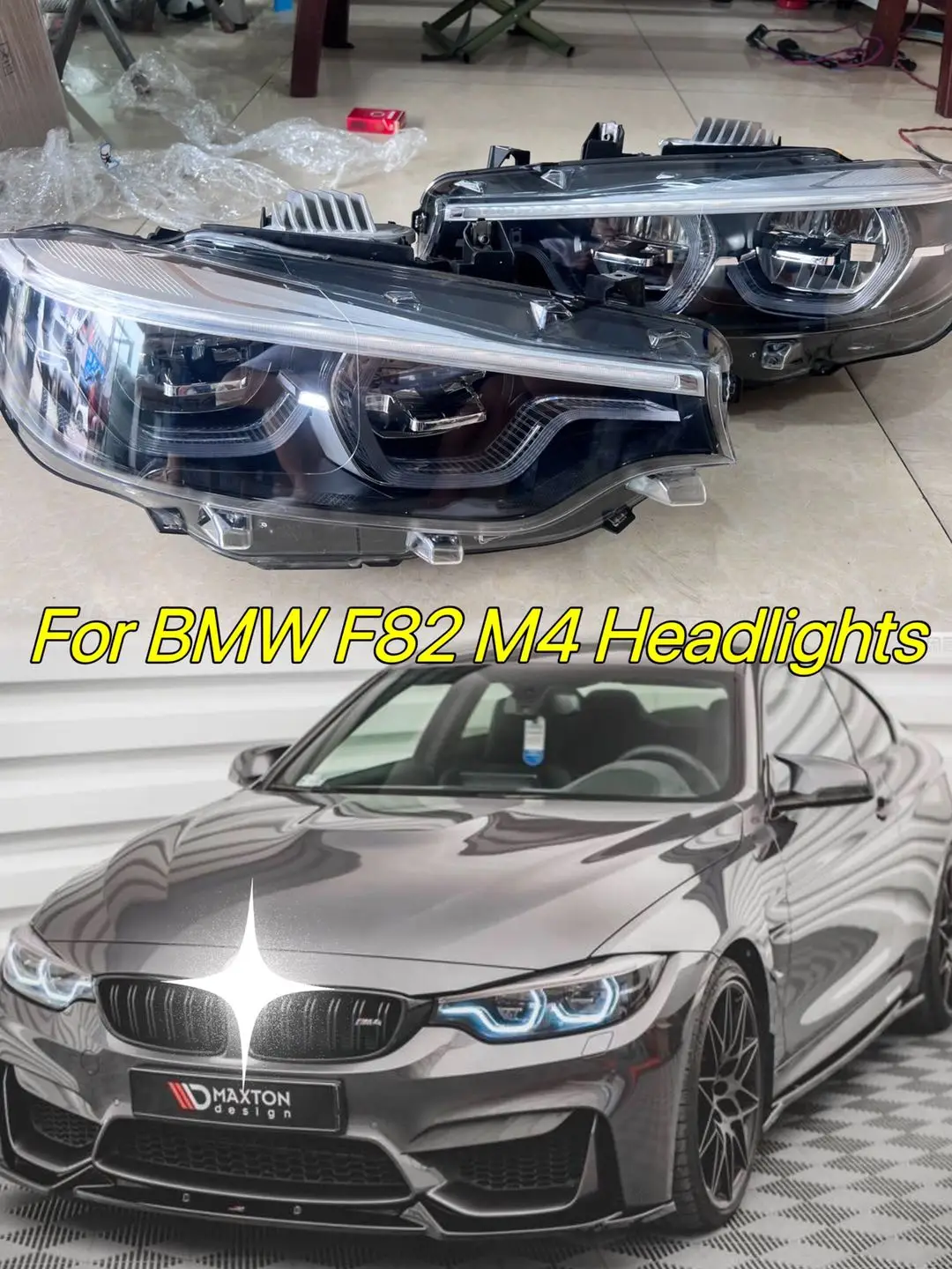 Adequado para BMW F82 M4 ângulo olhos farol conjunto LED farol 2018-2020