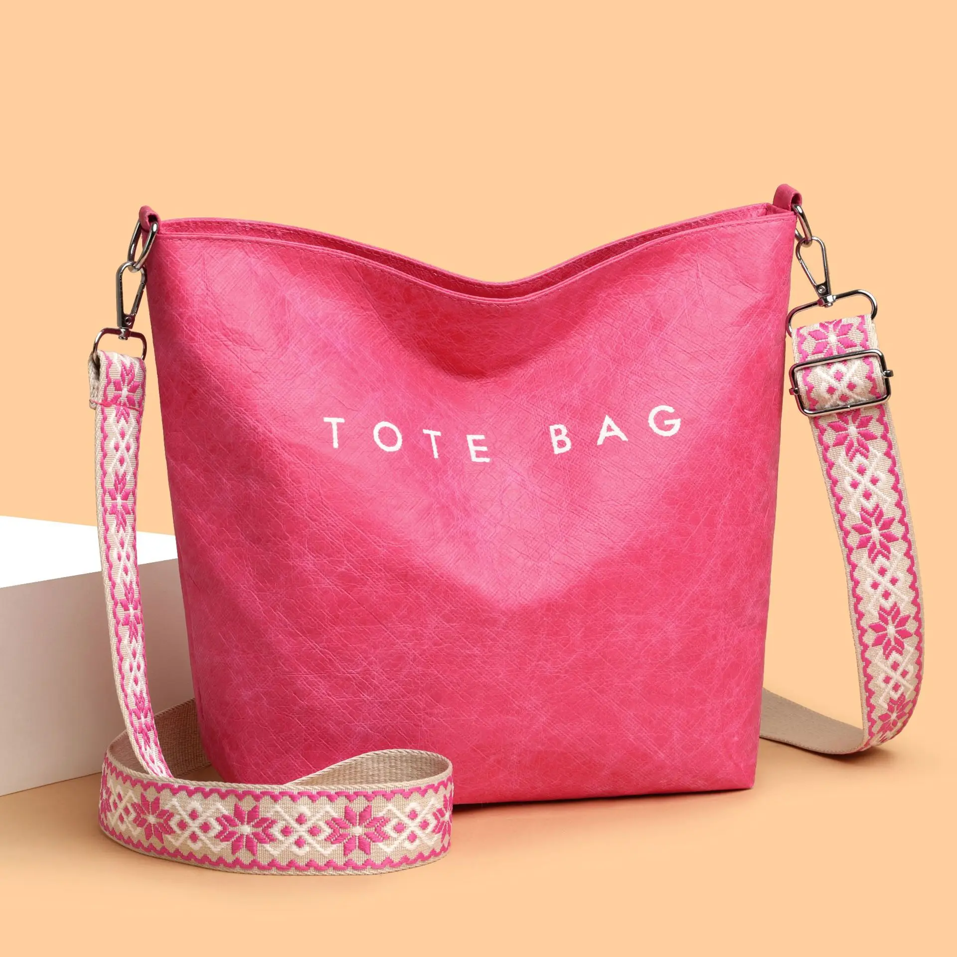 

Простая вертикальная квадратная сумка-кроссбоди из бумаги Dupont, сумка через плечо для ежедневных поездок, вместительная сумка для ношения на одном плече.