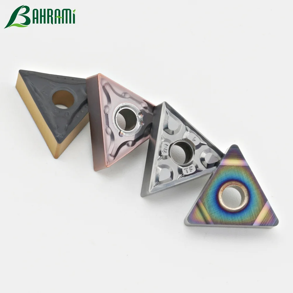 Bahrami  External Triangul Turning Tool Holder TNMG Carbide Inserts Lathe Cutting Tools Set TNMG160404 TNMG160408