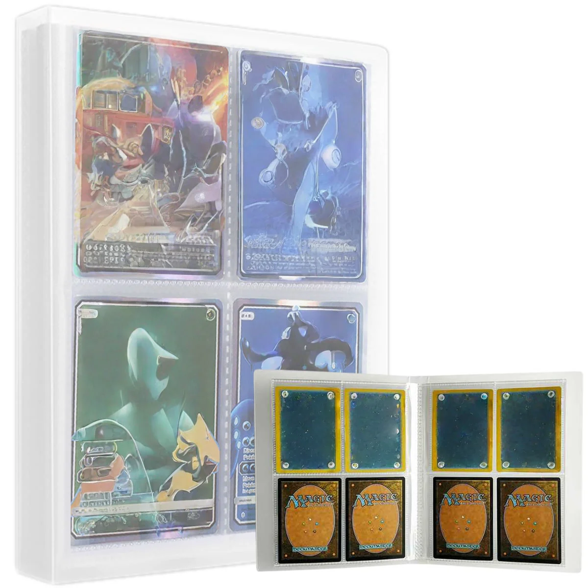 4 Pocket Cards Album Collection Folder Holder 240 Frosted Clear Protectors Binder Fit For Tcg Game Baseball Football Sports Card