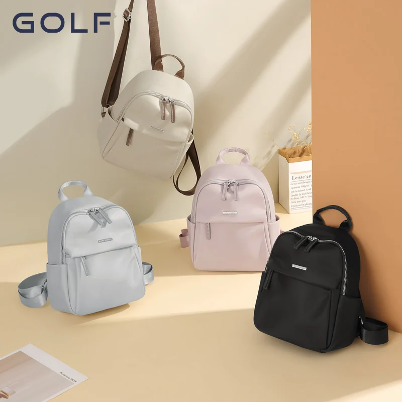 GOLF-Sac à dos de grande capacité pour femme, petit sac à dos polyvalent, sac d'école léger, voyage commpiedmont, nouvelle mode décontractée