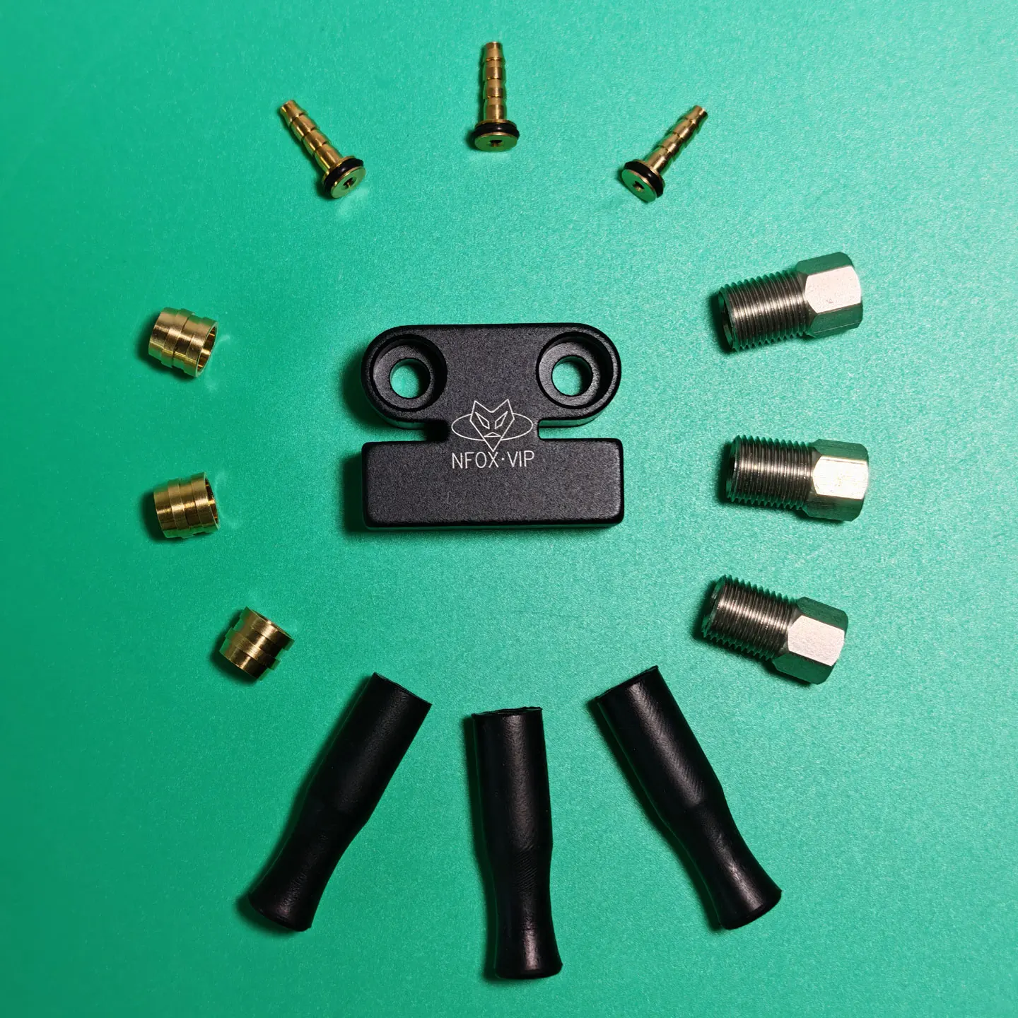 NFOX TE Oil Needle Copper Sleeve Tricycle Hydraulic Brake Three-Way Aluminum Alloy One to Two Accessories Oil Distribution Valve