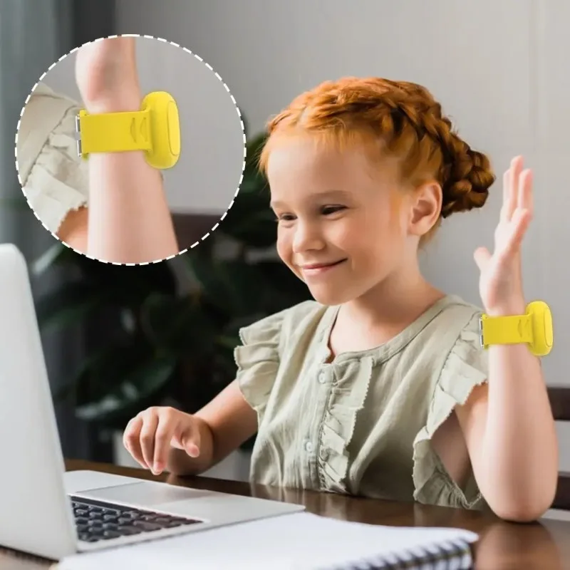 Full-Cover Silicone Watchband For Tile Mate – Anti-Lost GPS Tracker Holder Hidden Wristband for Kids。