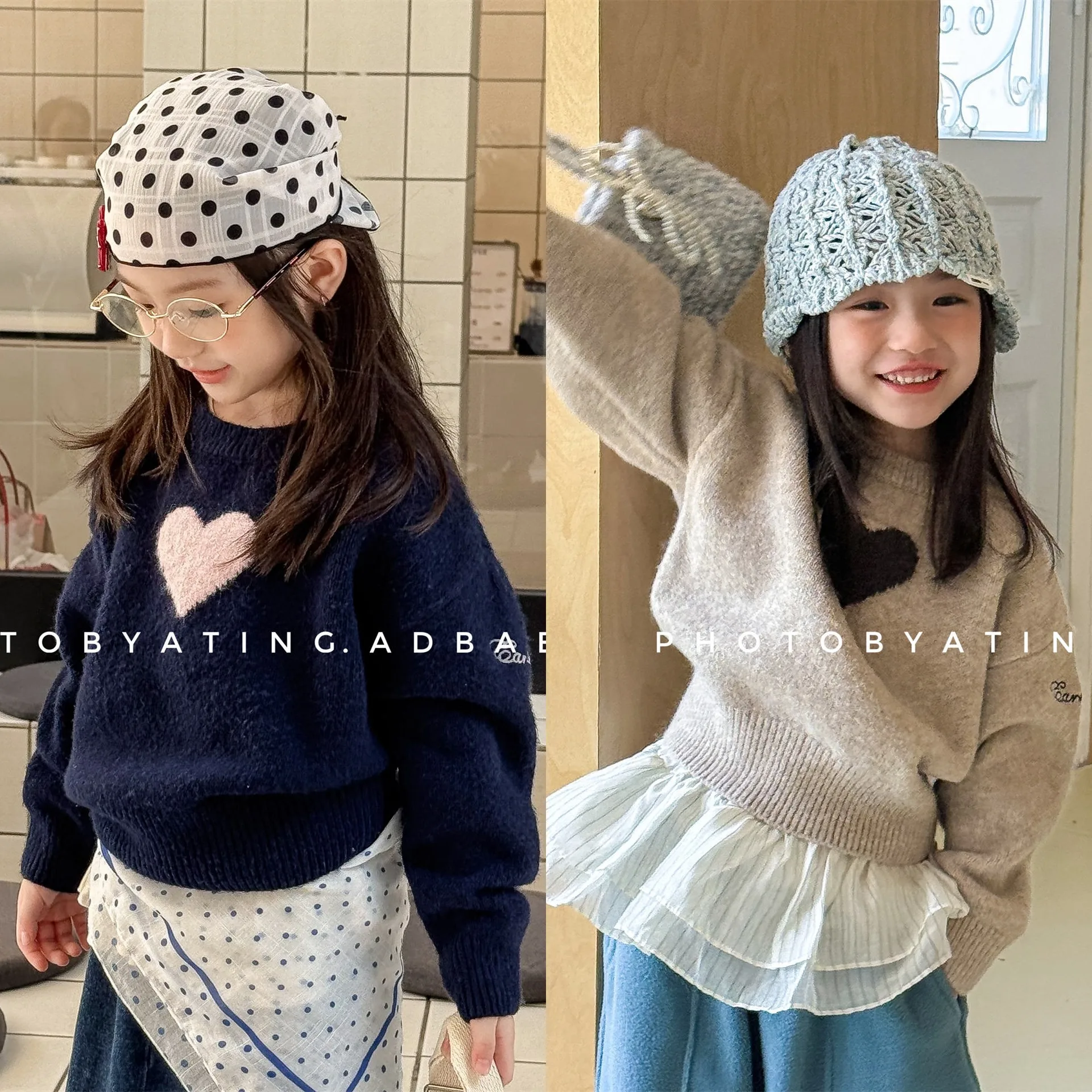 

2025 Children Autumn and Winter Clothing Children Korean Sweater Top Woolen Sweater for Boys and Girls Knitted Sweater
