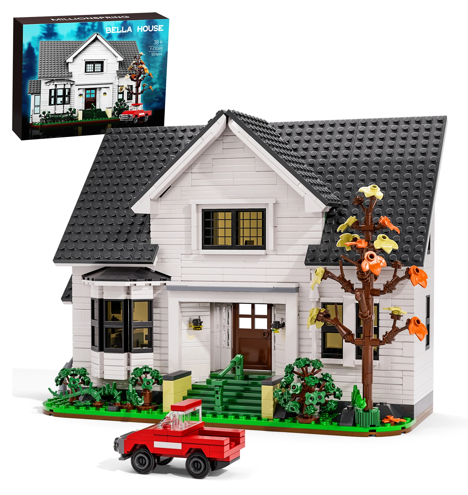 Bella House Building Block Set Romance Film Architecture Toys Gift for Adult 18+ Valentine Halloween Christmas (1224 Pcs)
