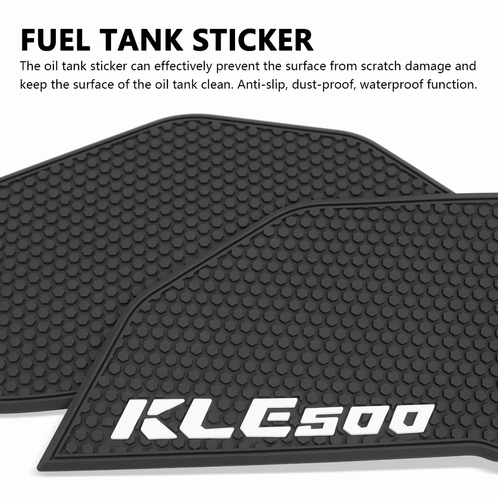 Motorcycle Accessories Rubber Fuel Tank Stickers Kits Protection Thicken Stickers For Kawasaki KLE 500 2026 KLE500 SE ABS 2026