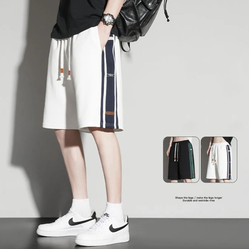 

Men Comfortable Daily Commute Shorts Pants Male Classic Versatile Loose Casual Pants Summer Hot Sale Black White Sweatpants