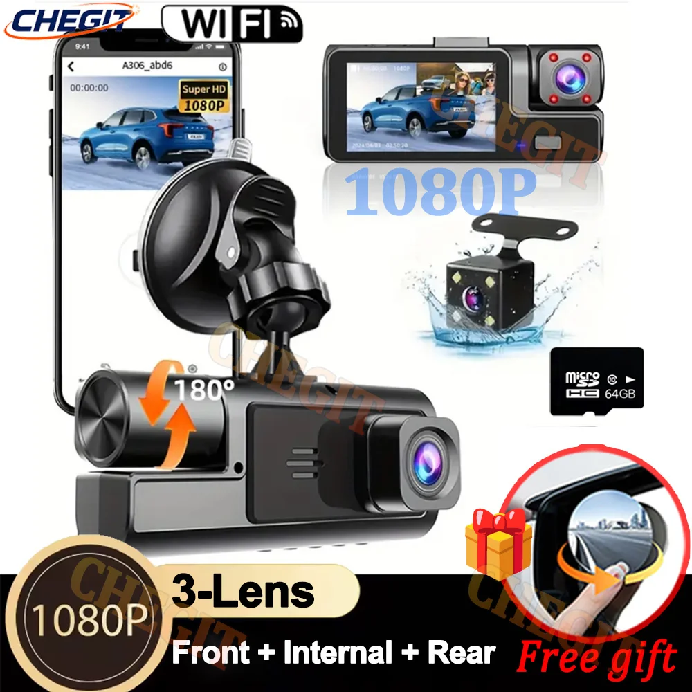 3 Camera Dash Cam W… - image