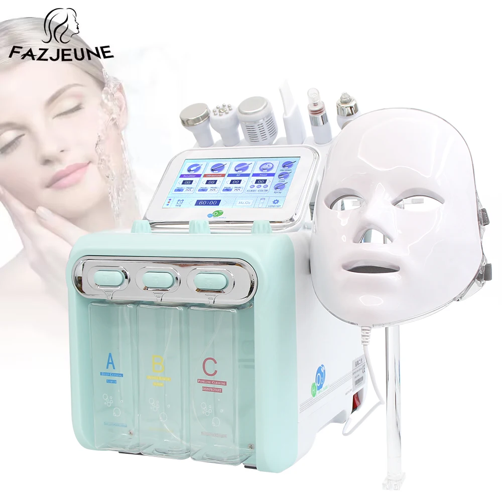 Upgrade 7 in 1 Hydro Dermabrasion Small Bubble Facial Machine H2O2 Hydrogen Oxygen Deep Cleaning Face Lifting Spa Skin Care