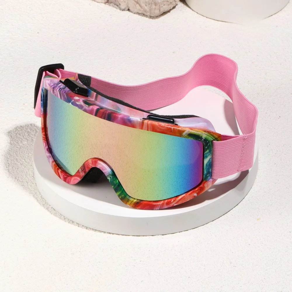 Large Frame Ski Goggles With Colorful Lens Anti-Collision Anti-Glare Lens Outdoor Sport  Snow Snowboard Glasses Skiing Eyewear