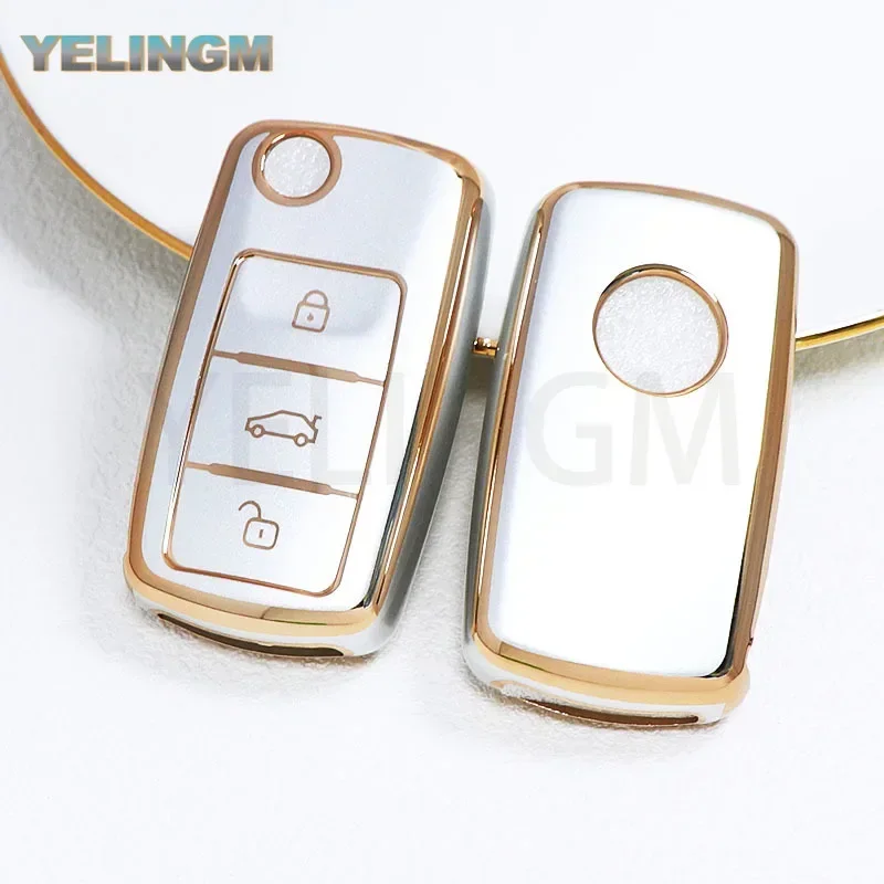 

Quicksand Car Key Case Cover Shell for VW for Volkswagen Polo Golf Passat Beetle Tiguan Skoda Octavia Kodiaq Seat Leon Altea