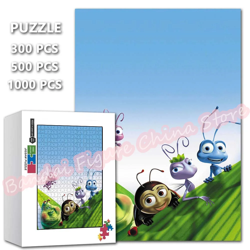 Disney Cartoon Print Puzzle 300/500/1000 Pieces A Bug's Life Jigsaw Puzzles Family Game Decompress Educational Toys Gifts